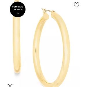 ON 34TH Hoop Earrings-Gold Tone